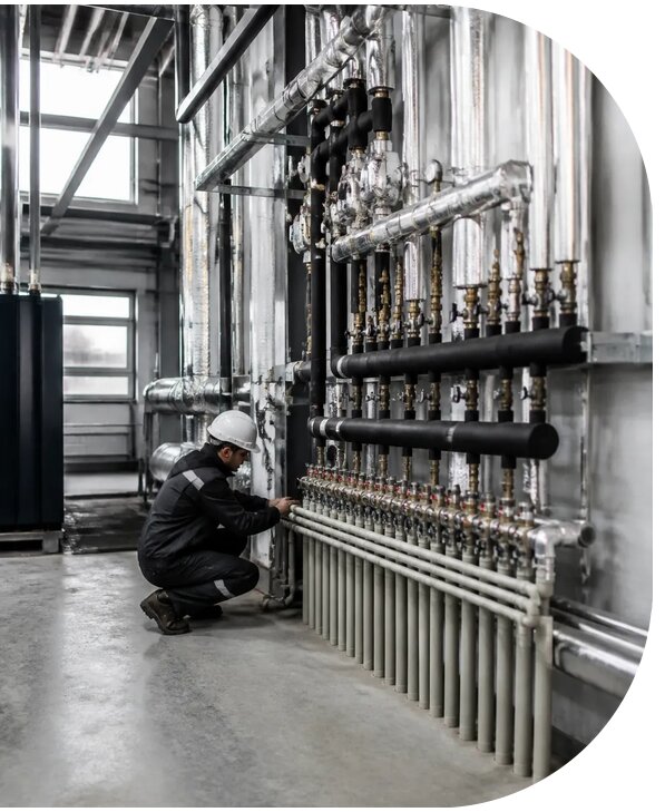 Монтаж отопления производственного помещения в Костроме